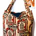 Bag - Designer Hand Block printed Shoulder Bag, Tote, made with all NATURAL DYES, 17"x17" - Statue
