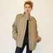 Vintage Grey Wool Coat Motorcycle Style Size Large