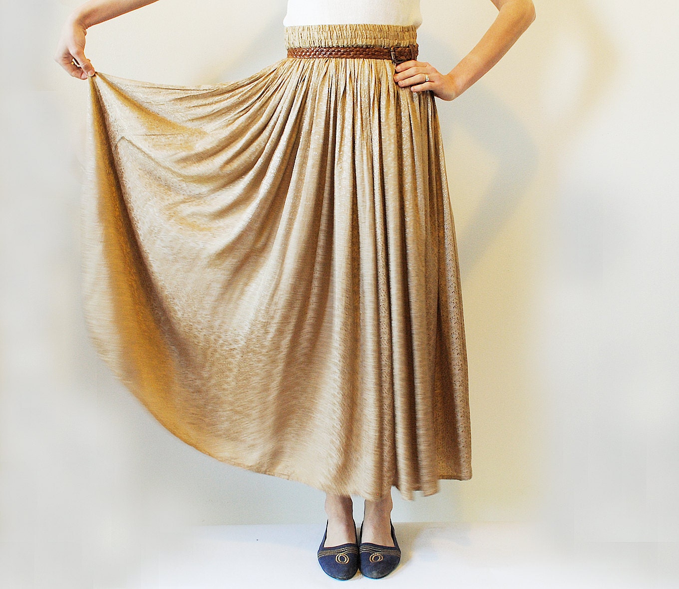 gold evening skirt