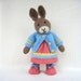 Mother Bunny - knitted toy rabbit doll - PDF email knitting pattern