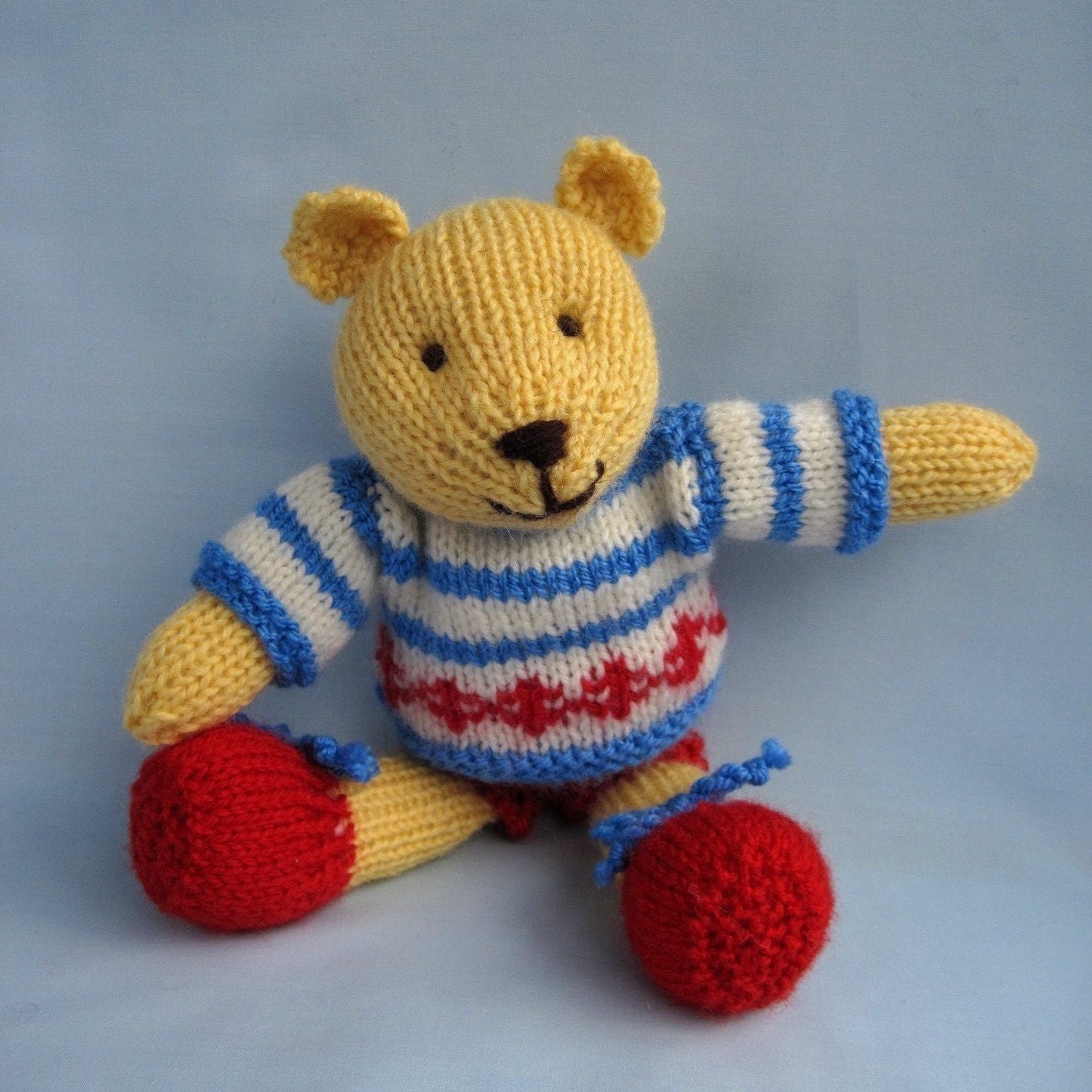Butternut Bear teddy knitting pattern INSTANT DOWNLOAD