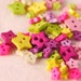 100 pcs Tiny star buttons in assorted size and color - Set 1