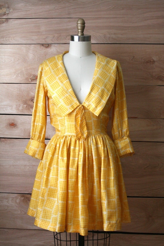 Vintage Yellow Morton Salt Girl Dress