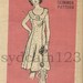 Vintage 70s Scalloped Collar Sleeveless Flared Dress Mail Order 4806 Bust 42 UNCUT