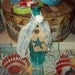 Beach decor...vintage look embellished blue beach bottle gone to the beach star fish shell