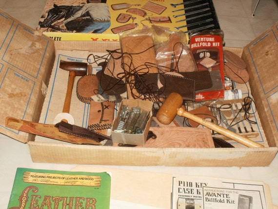 Vintage 1970s Tandy Western Leathercraft Kit Number 5500 with