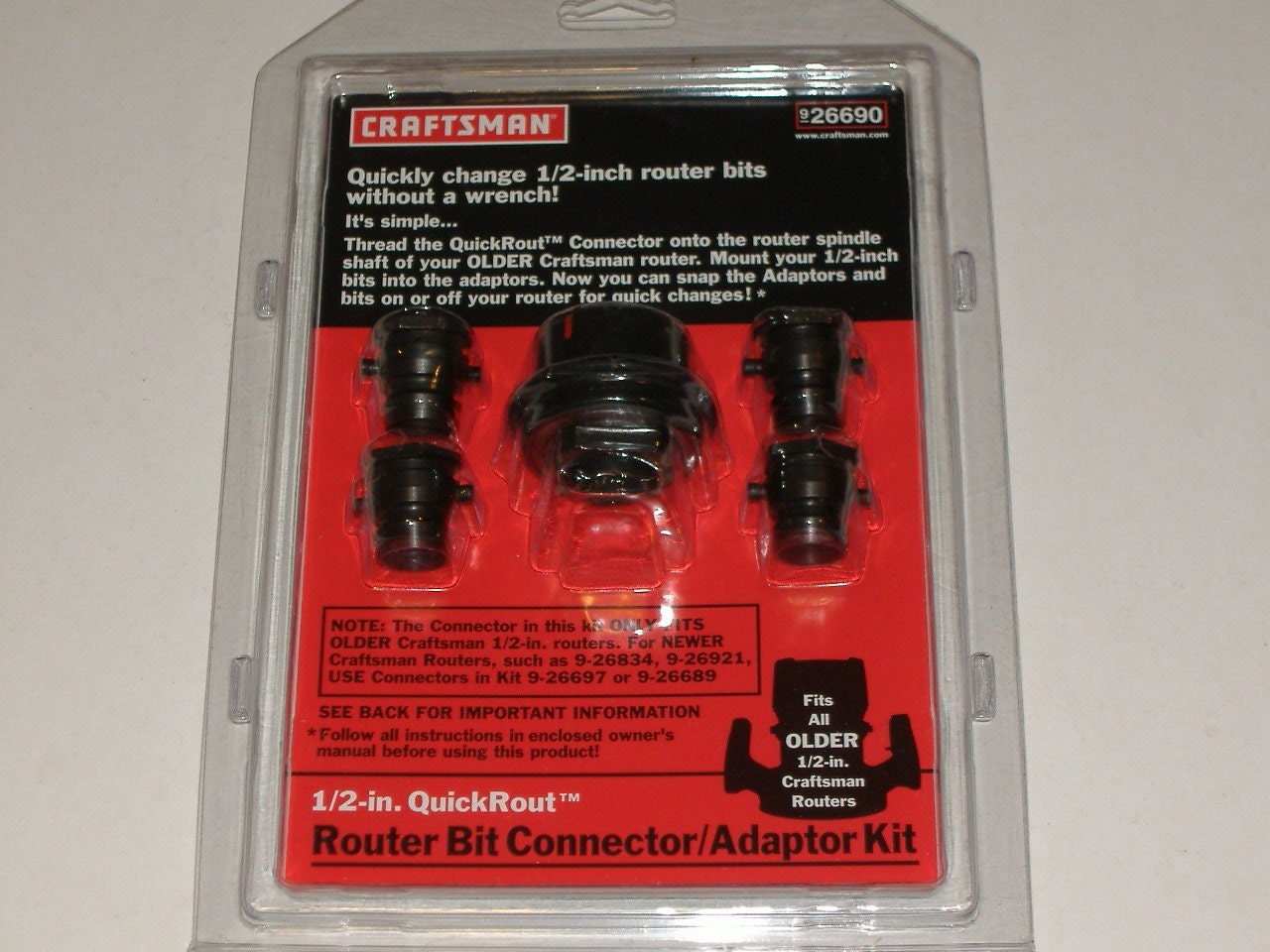 CRAFTSMAN ROUTER QUICK CHANGE BIT ADAPTERA PERFECT TIME