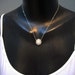 Tiny Snowflake White and Clear Solar Geode Slice Pendant with Sterling Silver Chain Necklace
