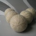 XL Large Dirty Girl Wool Dryer Balls set of 3 - cream color