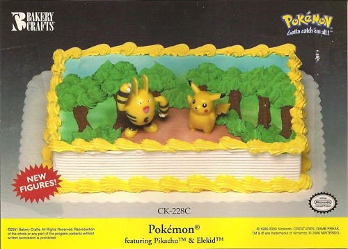 POKEMON Pikachu and Elekid Cake Topper Kit
