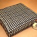 Floor cushion black check