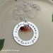 CIRCLE OF BLESSINGS Sterling Hand Stamped Personalized Name Necklace with Swarovski Crystals - Mom or Grandma Gift