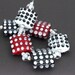Lampwork Beads FHFteam UK SRA - "Blackjack" Red Black White Glass Tabs