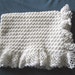 Crocheted White Baby Blanket with White Ribbon
