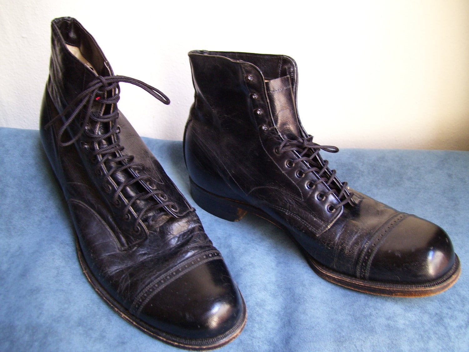 Incredible Men's Lace up 1920's 1930's Black