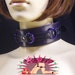 CLEARANCE SALE: Purple and Black Leather collar / choker