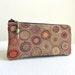 Circle Zippered Bag in Moss Green with Beaded Zipper Pull