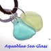 2 Big Charms Bright Aqua Blue And Sage Green Free Shipping (134)