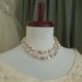 Vintage RETRO 1950's PEARLY Beads and CRYSTAL Beads Necklace FRee Shipping
