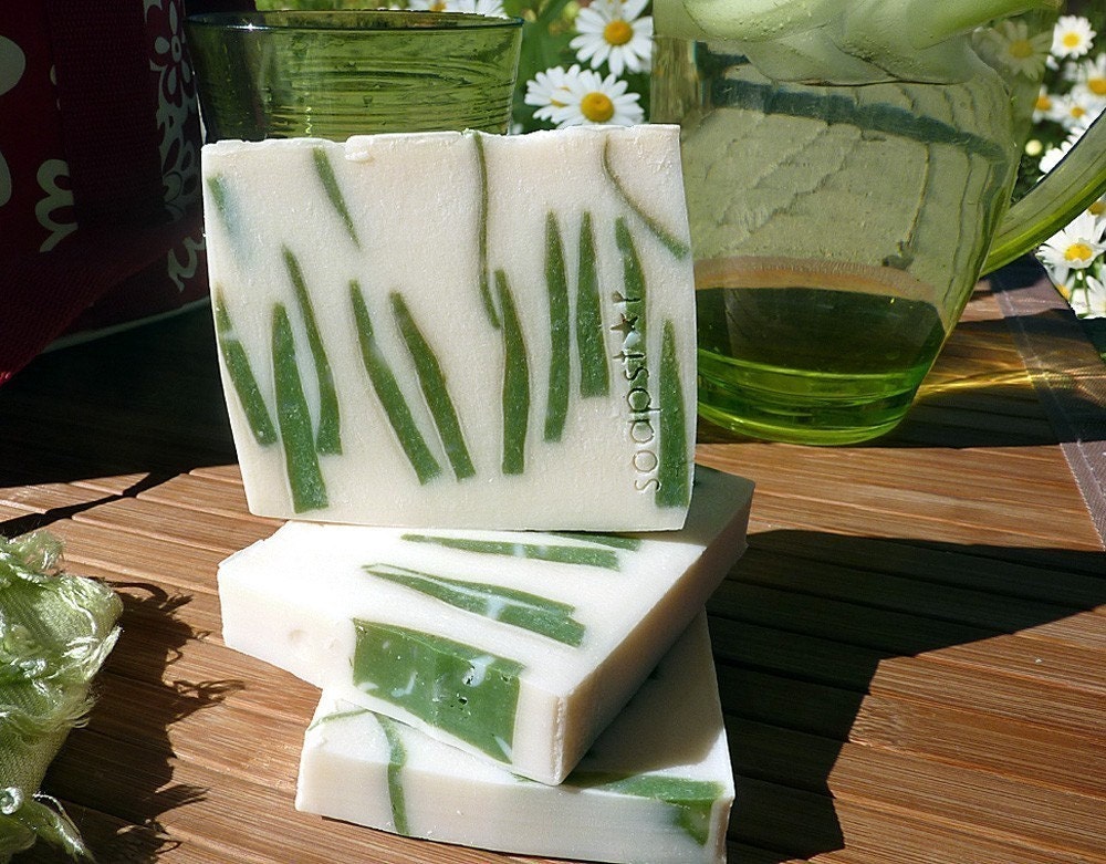 Lawn and Order freshly cut grass scent soap natural handmade