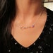 Reserved for Allison...3 necklaces... handmade personalized word, symbol, name necklace with birthstone crystal in sterling silver