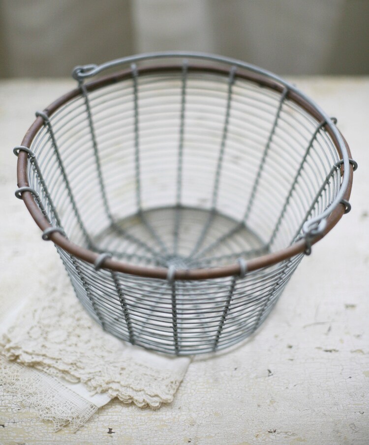 round wire basket by sadieolive on Etsy
