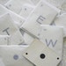 vintage letter game cards