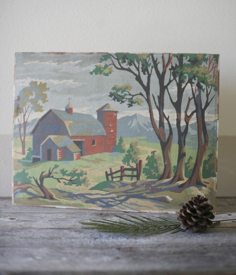 vintage paint by number by sadieolive on Etsy