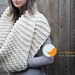 CUSTOM ORDER FOR brinkelsprinkel - Chunky Cowl Scarf with Pocket in Cream