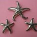 Starfish Vintage 70's Varsano Israel Silver Plated Brooch and Earring Set