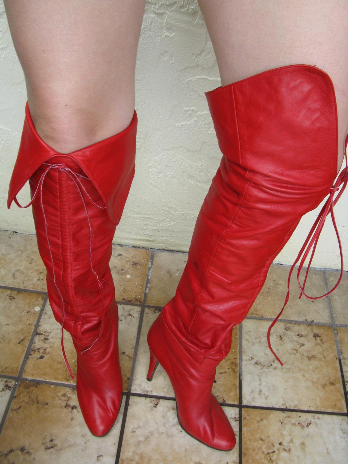 Sex On Heels Vintage 80 S Mary Popps Supple Red Leather