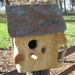 Birdhouse Rustic Copper Roof Sculpted O.O.A.K