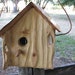 Birdhouse Rustic Copper Roof Sculpted O.O.A.K