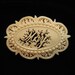 Victorian Carved Bone Name Brooch, MAY, Possibly Ivory