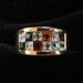1980's Rhinestone Checkerboard Ring, size 8.5