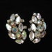 AB Rhinestone Earrings, Signed Alice Caviness