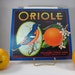 Vintage 1970s Oriole Brand Orange Fruit Crate Label Lithograph
