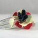 Vintage 1970s Red, White and Blue Enameled Flower Brooch