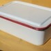 Vintage White Farm Large Enamelware Box
