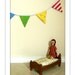 RESERVED vintage wooden doll bed