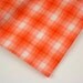 Vintage Fabric Peach Plaid Woven Linen