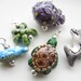 BEACH FRIENDS hand painted peruvian ceramic beads charms dolphin sea turtle blowfish starfish whale