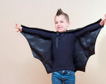 Handmade Child Cape Bat Costume Scary Halloween Photo Prop Black Brown White or Pink Children Kids
