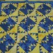 Patchwork Quilt Blue and Yellow Kansas Troubles lap or throw quilt