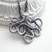 Octopus Dark Oxidized Silver Necklace, Octopus Pendant, Gift For Her Under 25, Sea Creature