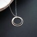 Two Circles Necklace Sterling Silver Eternal Circles Of Love Modern Silver Necklace Minimalist Geometric Jewelry Gift For Her
