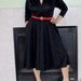 SALE Vintage 50s Black Dress Erna BEVERLY HILLS Full skirt, Fall Fashion Dress