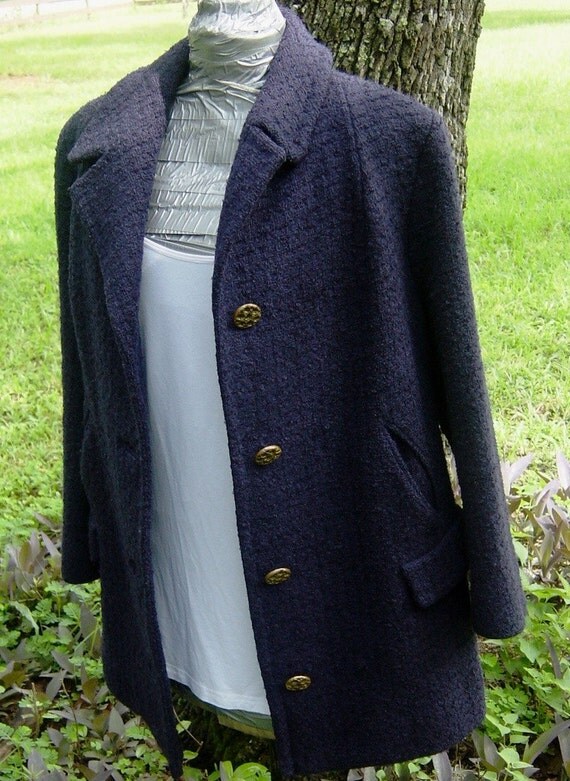 Vintage 1960's Wool Swing Pea Coat