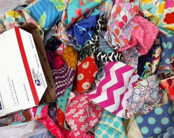 Designer Fabric Scraps -- Read to Ship in Priority flat rate envelope -- PIF