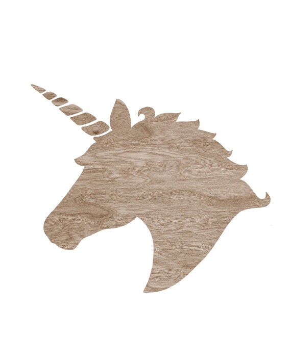 items similar to brown wood grain faux bois unicorn head